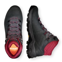 Mammut Hiking Shoes Nova Mid IV GTX (All-Terrain, Nubuck Leather, waterproof) black/red Women